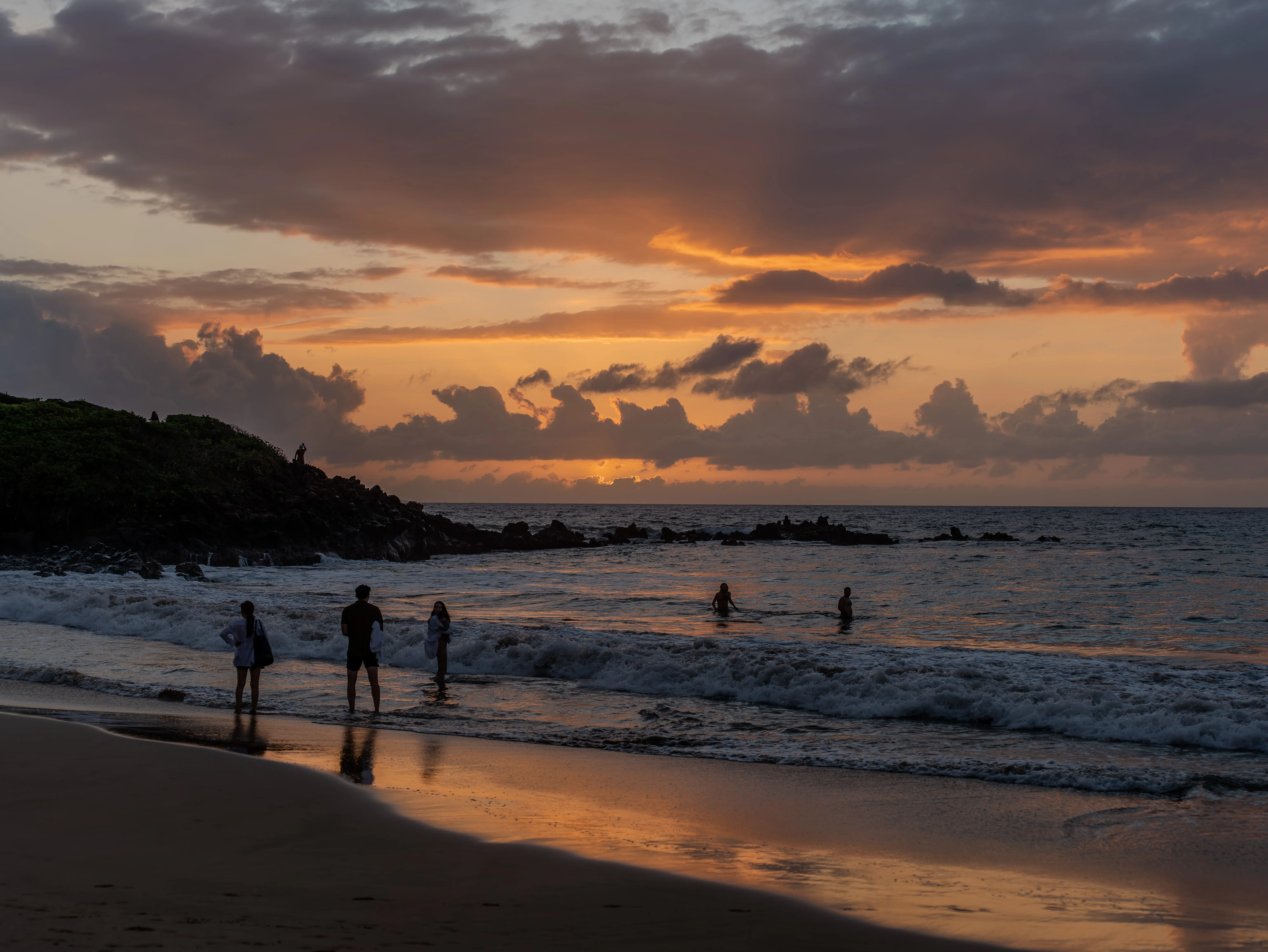 The sunset view at Maui