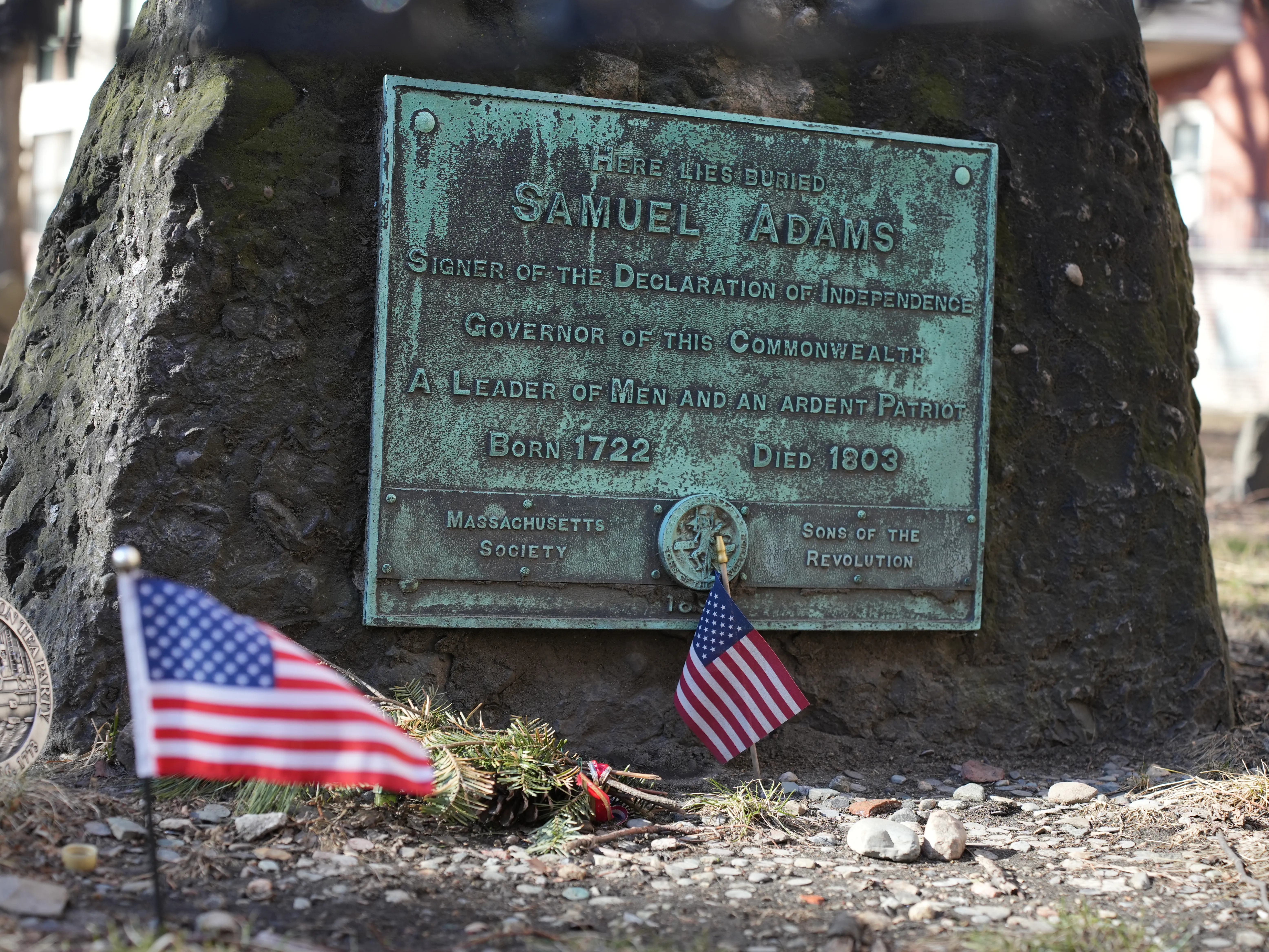 The tomb of Samuel Adams, a signer of the Declaration of Independence